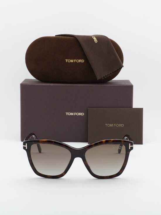 Tom Ford Lucia FT1087 52H Cat Eye Sunglasses – Havana / Brown main image 7